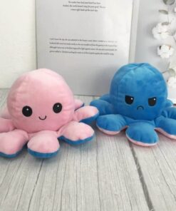 Monivärinen käännettävä Octopus-pehmolelu