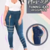 Plus-kokoiset Toning Jeans Leggingsit