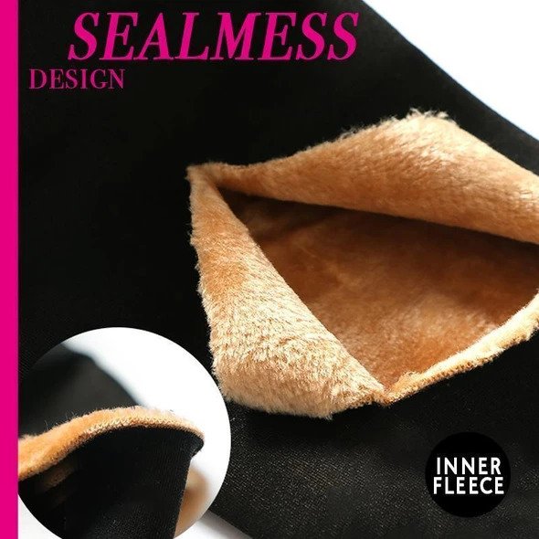 Ihonväriset läpikuultavat lämpimät fleece-sukkahousut - Image 6