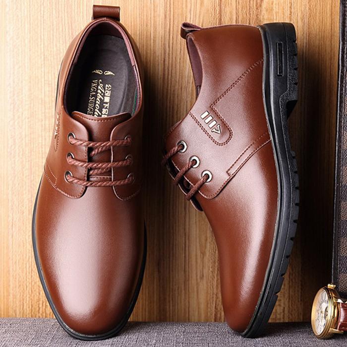 Miesten liukumattomat mikrokuituliista nahkaiset mukavat juhlakengät - Image 7