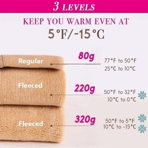 Virheettömät jalat Fake läpikuultavat lämpimät fleece-sukkahousut - Image 8