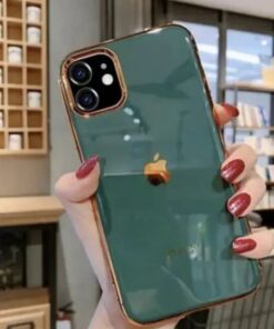 Ylellinen sähköpinnoitettu puskurin kiiltävä kansi logolla iphonelle